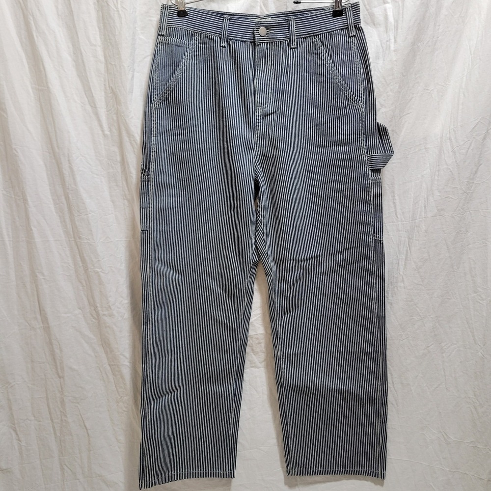 OXKNIT Store Railway Stripe Work Pants Carpenter Mens Med Retro 60s 70s Style